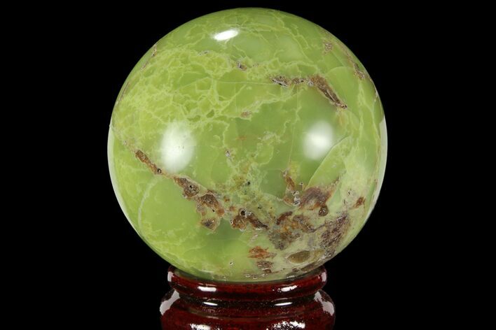 Polished Green Opal Sphere - Madagascar #95863